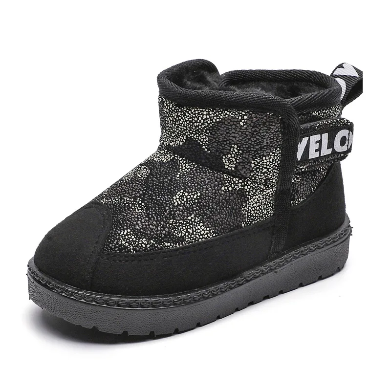 

Baby Boys Girls Boots Shoes For Winter Children Casual Snow Boots Non-slip Waterproof Outdoor Sport Shoes Plus Velvet Warm Shoes