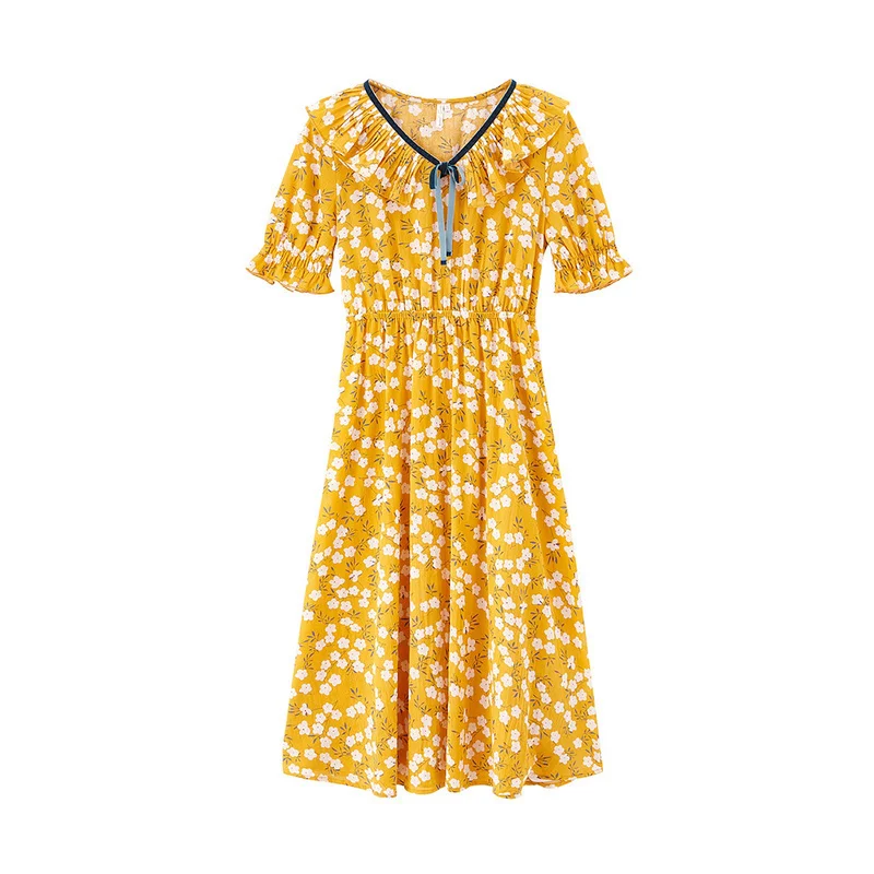 INMAN летнее платье с цветочным принтом и оборками на талии | Женская одежда