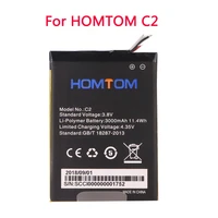 100 new original c2 battery replacement 3000mah parts for homtom c2 smart phone