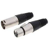 1 pair male female 3 pin microphone audio cable plug connectors cable terminal