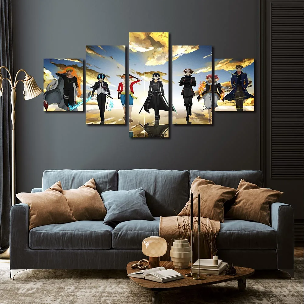 Настенная Картина на холсте с изображением аниме кроссовера Кирито Натал