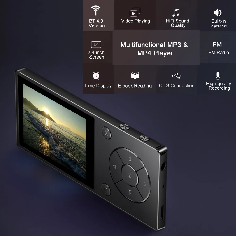 2021 оригинальный MP3 плеер RUIZU D11 2 4 дюймов HD цветной экран воспроизведение 8 ГБ + 32