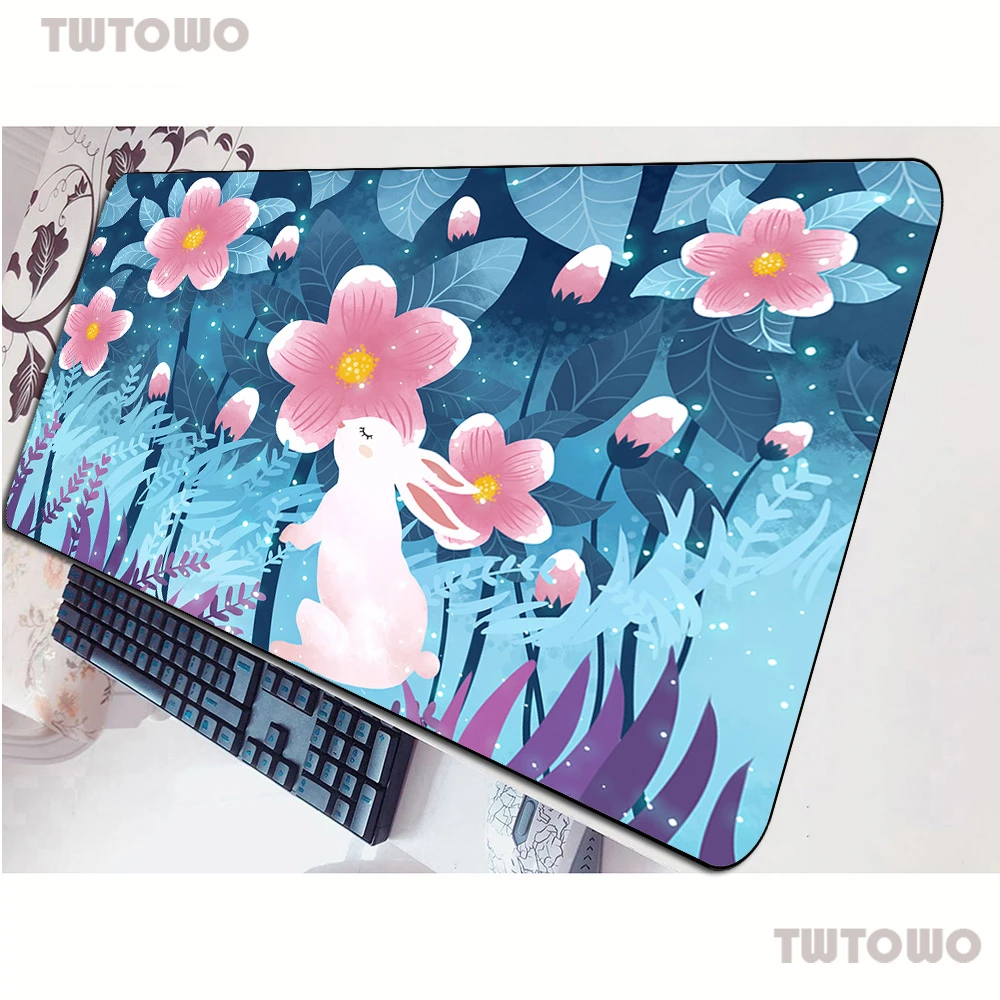 

Rabbit Cute Mouse Pad Hot Sales Computer Mat 90x40cm Gaming Mousepad Large Anime Padmouse Keyboard Games Pc Gamer Desk