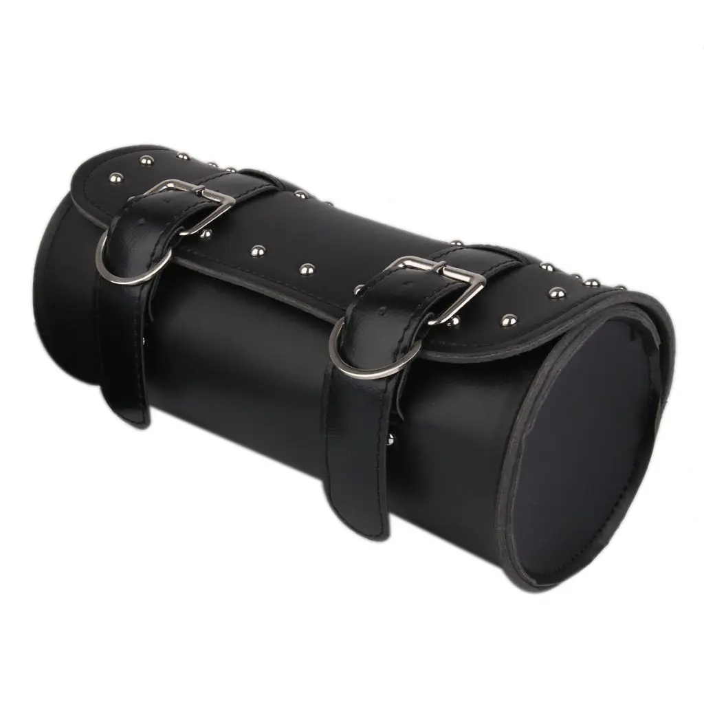 

Motorcycle Motorbike Universal Tool Saddlebags Saddle PU Leather Roll Bag