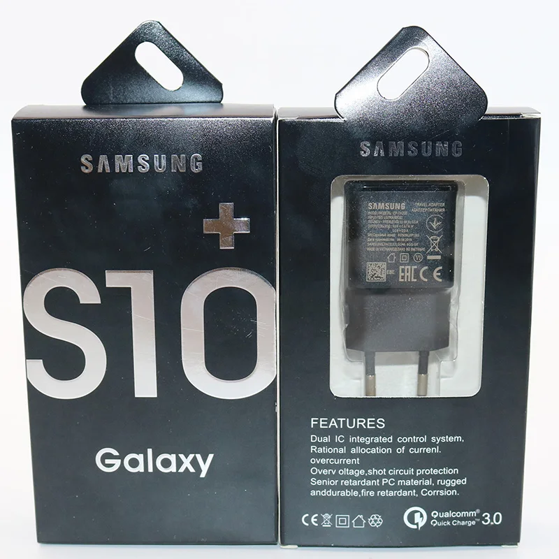 Оригинальное быстрое зарядное устройство Samsung S10 настенный usb адаптер