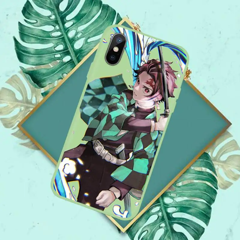 

Anime design aesthetics Demon Slayer Phone Case Candy Color for iPhone 11 12 mini pro XS MAX 8 7 6 6S Plus X SE 2020 XR