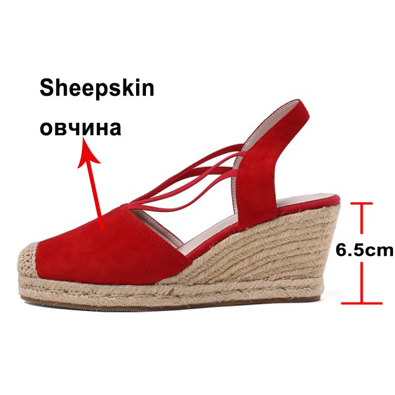 Эспадрильи Meotina туфли-лодочки на танкетке и высоком каблуке женские замшевые