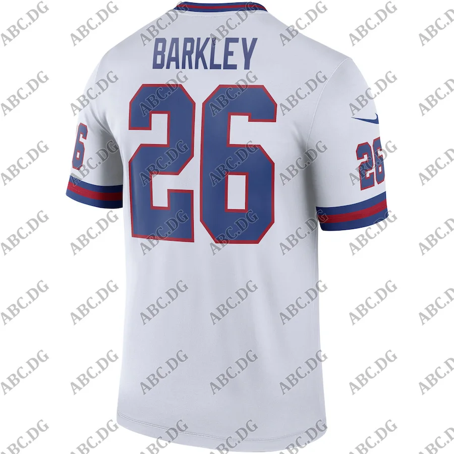 

Men Women Kid Youth New York Saquon Barkley White Color Rush Legend Jersey