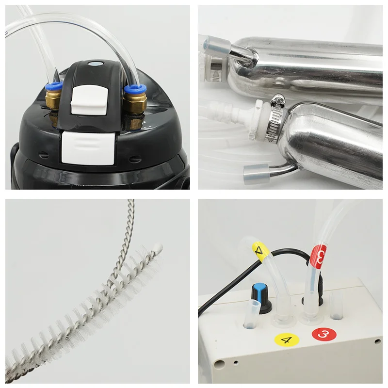 3L Electric Pulse Milking Machine for Sheep Goat Cow Automatic Vacuum Pump Double Head Impulse Milker Tool | Дом и сад