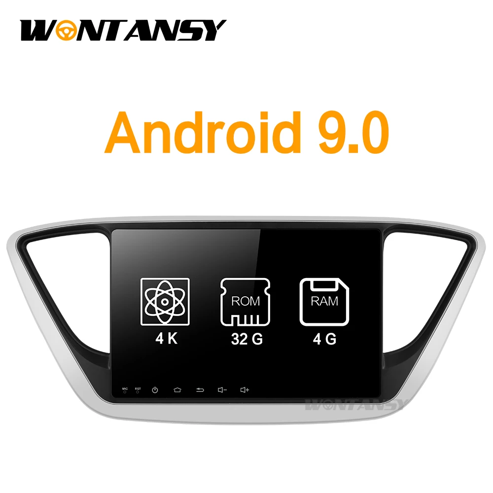 Автомобильный DVD GPS для Hyundai Verna Solaris 2017 octa Core 9 дюймов Android 0 автомобильный ПК