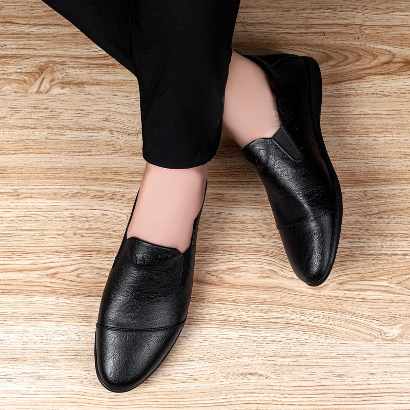 

2021Casual Newly Mens Genuine Leather Shoes Luxury Brand Size 37-46 Soft Anti-slip Driving Shoes Man Spring autumn Shoes for men