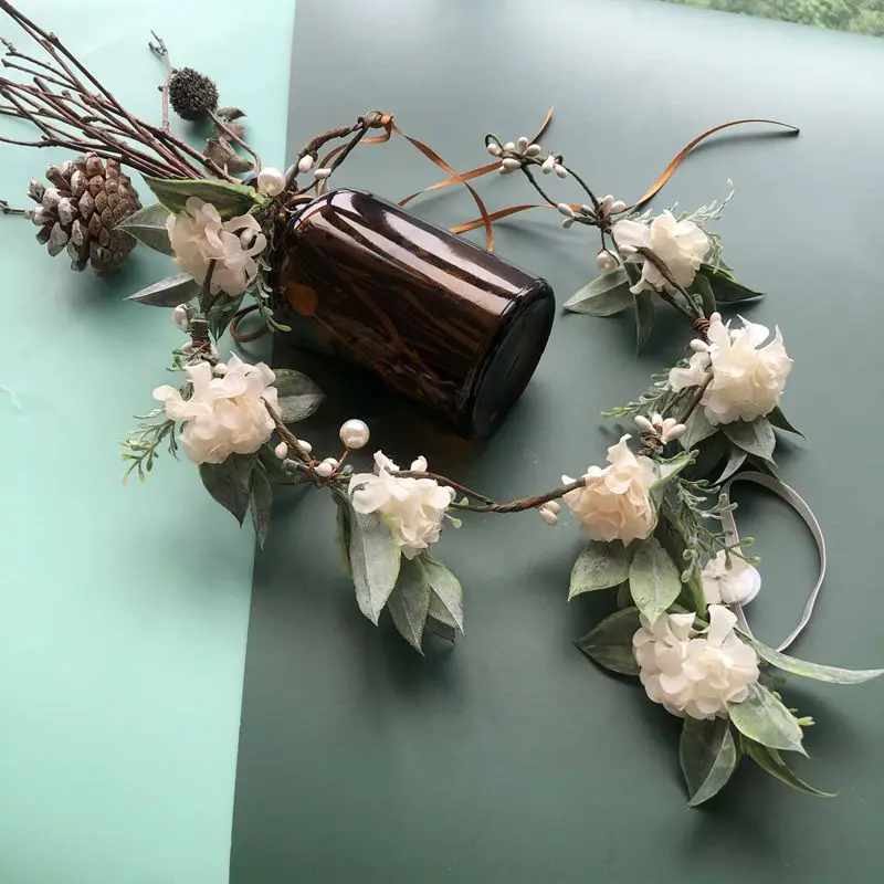 Погружной венок из пряжи ручной работы для невесты | Украшения и аксессуары