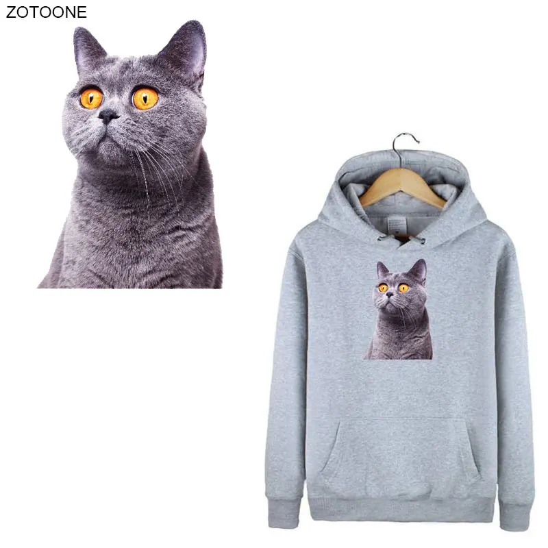ZOTOONE милый кот наклейки приклеивающиеся утюгом нашивки для одежды в виде