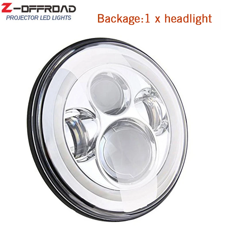 C-1xheadlight 2xFor Lada 4x4 urban Нива УАЗ suzuki samurai 7 дюймовый светодиодный фар с Halo кольцевая фара Замена для мотоцикла - Цвет: C-1xheadlight