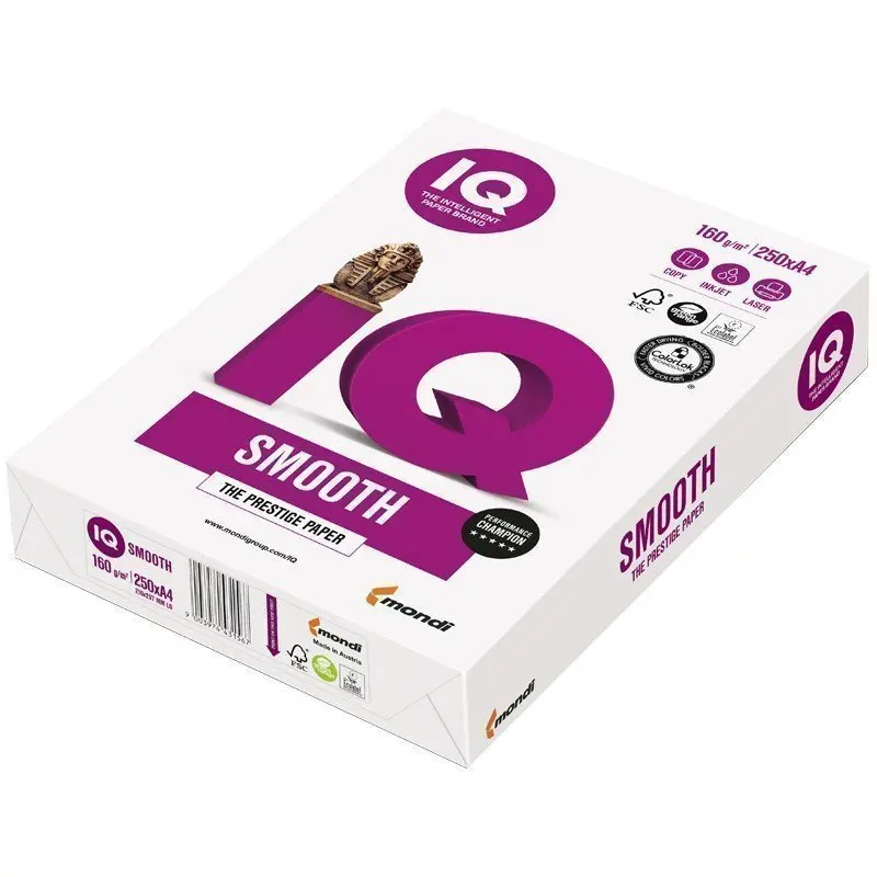 Бумага IQ &quotSmooth&quot А4 160г/м2 250л. 170% | Электроника