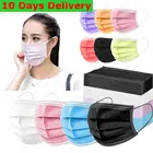 10-200 шт., одноразовые медицинские маски для лица с черным фильтром