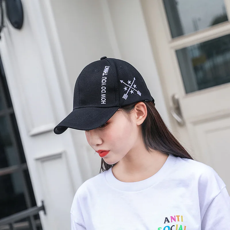 embroidery letters arrow stars baseball hat men women cotton snapback hat cool fashion street baseball hat hip hop hat