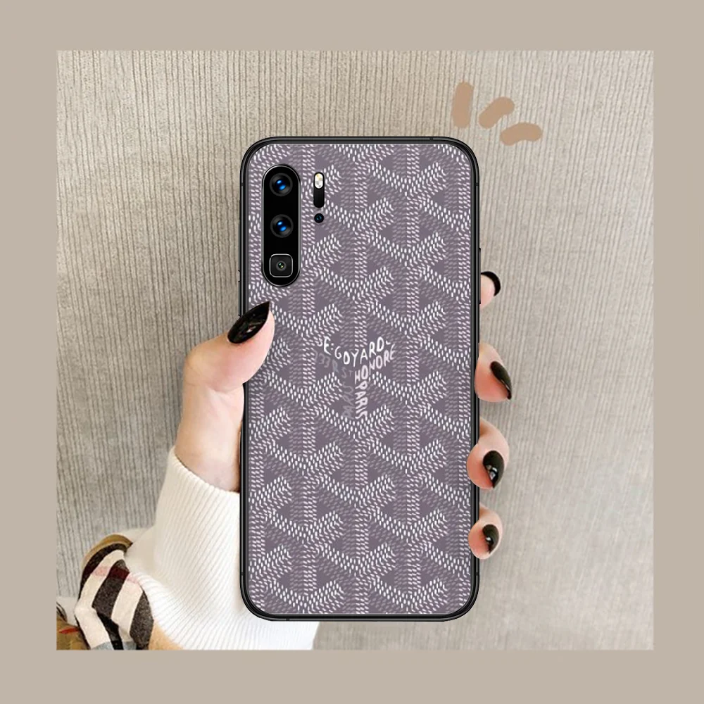 

Goyards Phone Case Cover Hull For Huawei P8 P9 P10 P20 P30 P40 Lite Pro Plus smart Z 2019 black Prime 3D Back Fashion Etui Trend