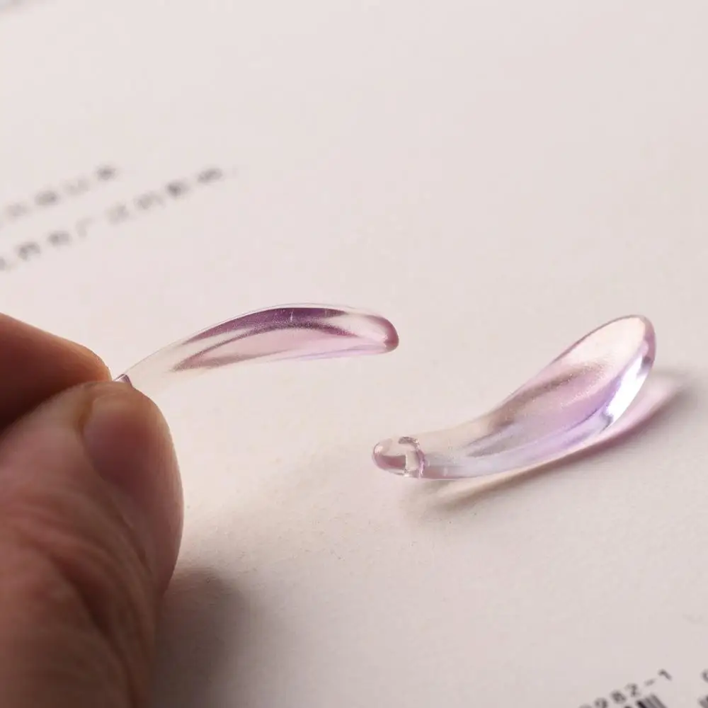 10pcs 27x8mm Long Petal Shape Crystal Glass Loose Crafts Beads Top Drilled Pendants for Earring Jewelry Making DIY | Украшения и