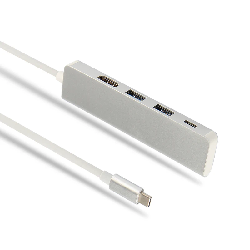 Ajiuyu USB C концентратор Thunderbolt 3 type C адаптер док-станция 3 USB 3,0 порт 4K HDMI мульти порты для Macbook Pro Air iMAC НОУТБУК сплиттер