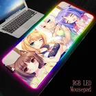 Разноцветный игровой коврик Mairuige сделай сам с RGB светодиодный светильник кой, коврик для мышки в стиле аниме, мягкий компьютерный коврик для мыши разных размеров, Настольный коврик для клавиатуры