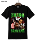 Футболка мужская летняя хлопковая, модная тенниска Fredo Santana, брендовая майка черного цвета, европейские размеры