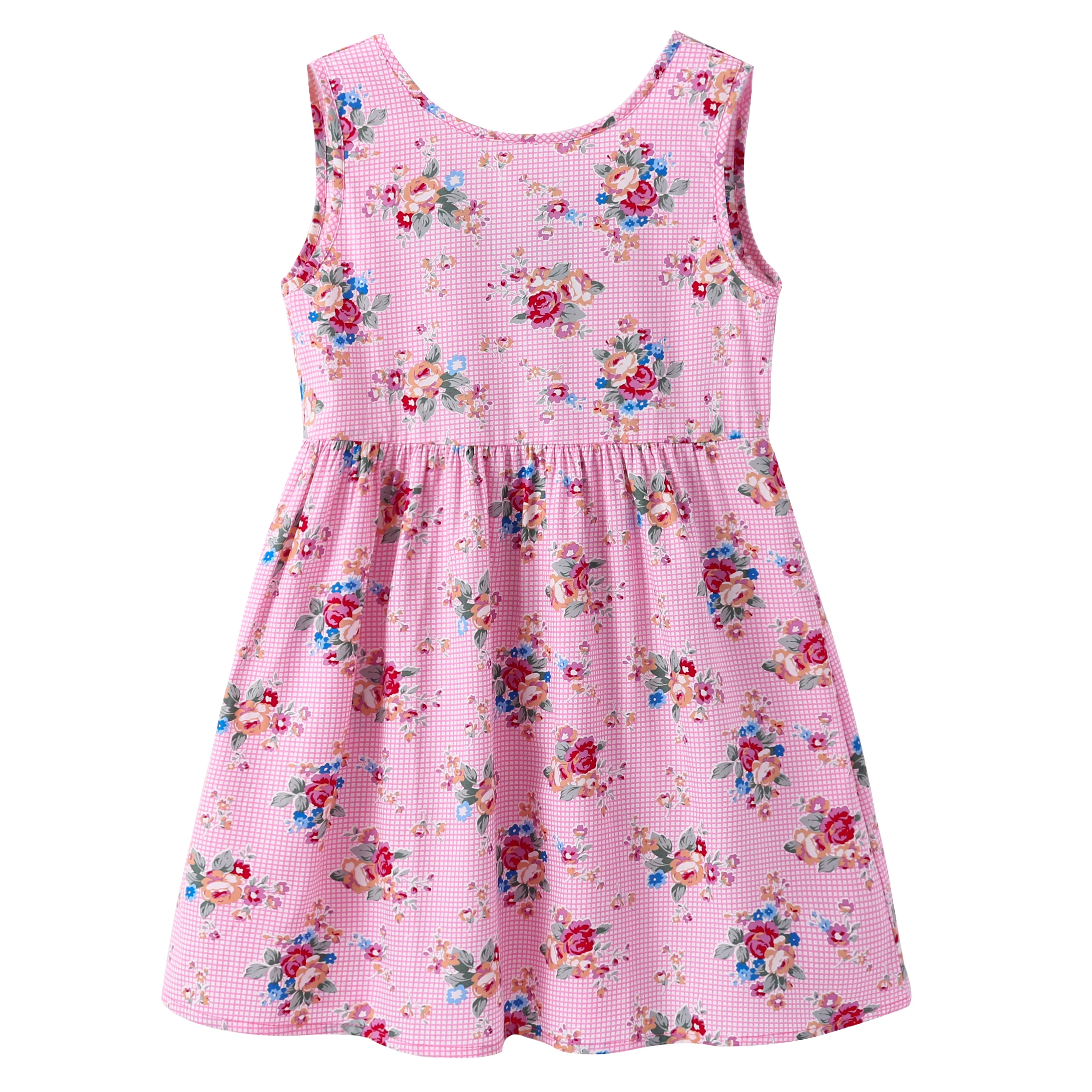 Летнее платье для девочек Детские хлопковые платья без рукавов детское с