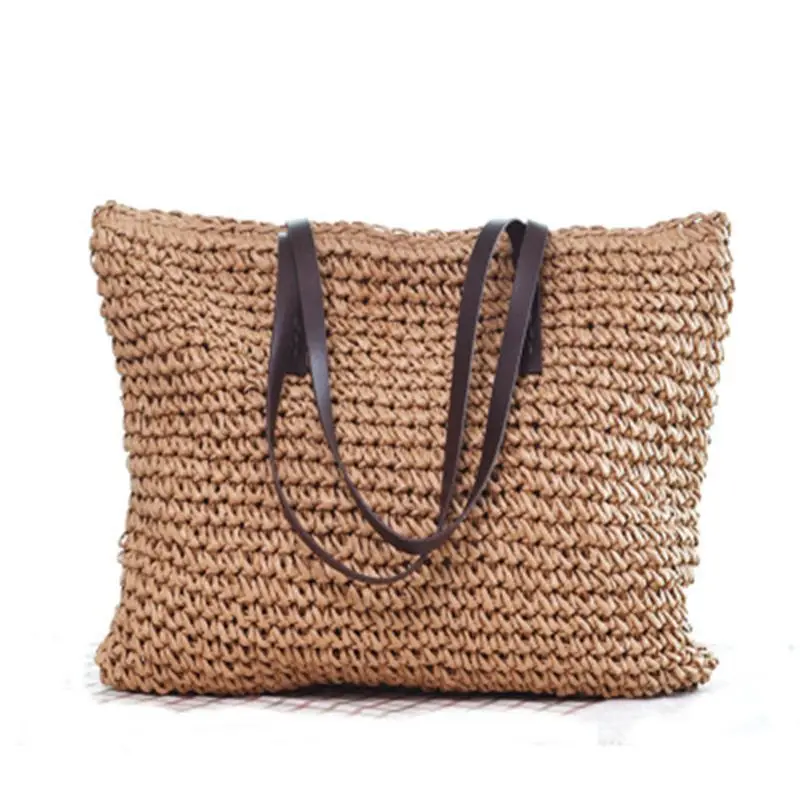 

Fashion Bags Women Casual Straw Bag Summer Beach Bags Woven Shoulder Bag Tote /BY