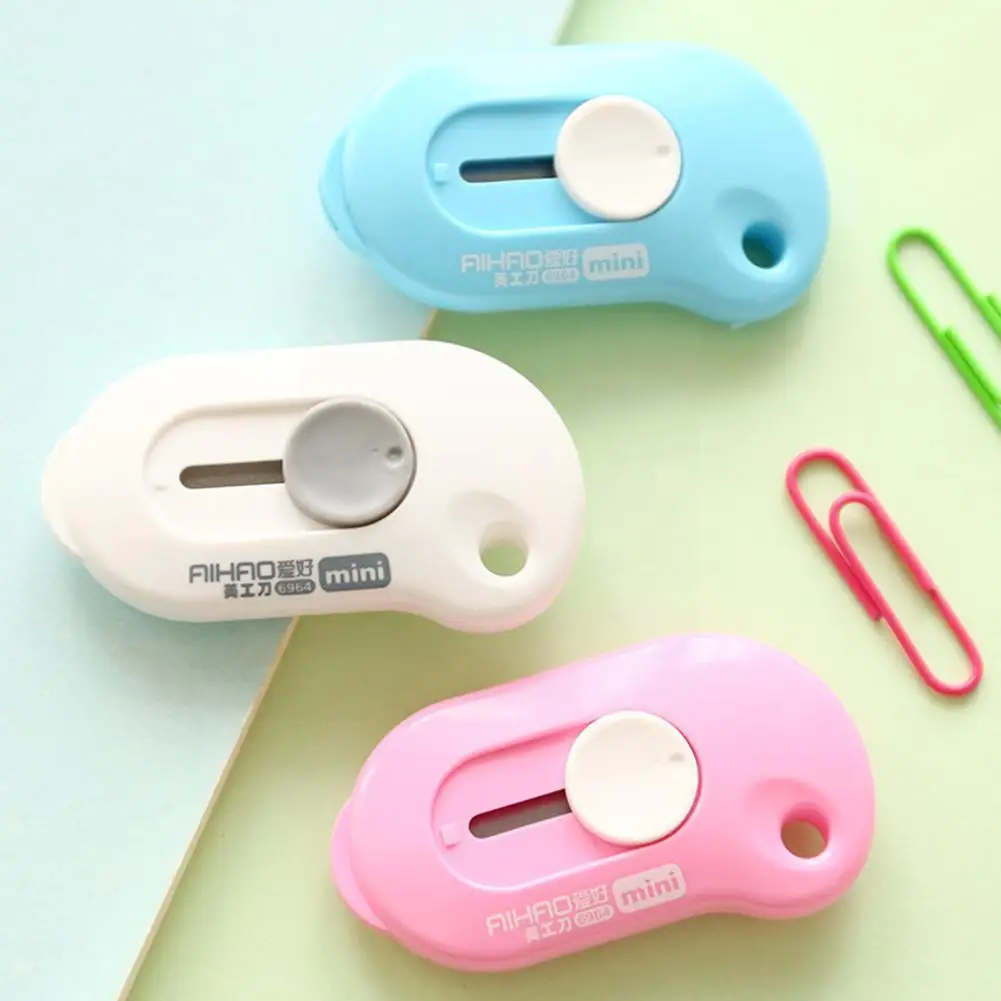 

1pcs Lovely Color Mini Portable Utility Knife Paper Office Stationery Blade Paper Papelaria Escolar Cutting K6j4