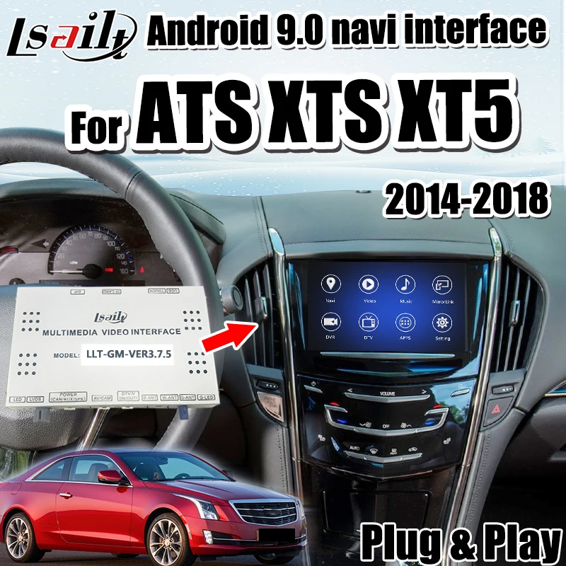 Lsailt CarPlay GPS навигационная коробка для Cadillac ATS CTS XTS XT5 2014-2018 видеоинтерфейс с