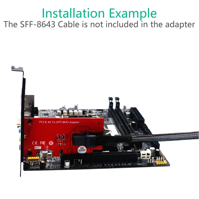 стояк pcie sff 8643 u 2 адаптер карты расш