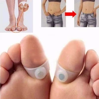 1pair unisex health care tool massage rings silicone slimming foot toe ring for women