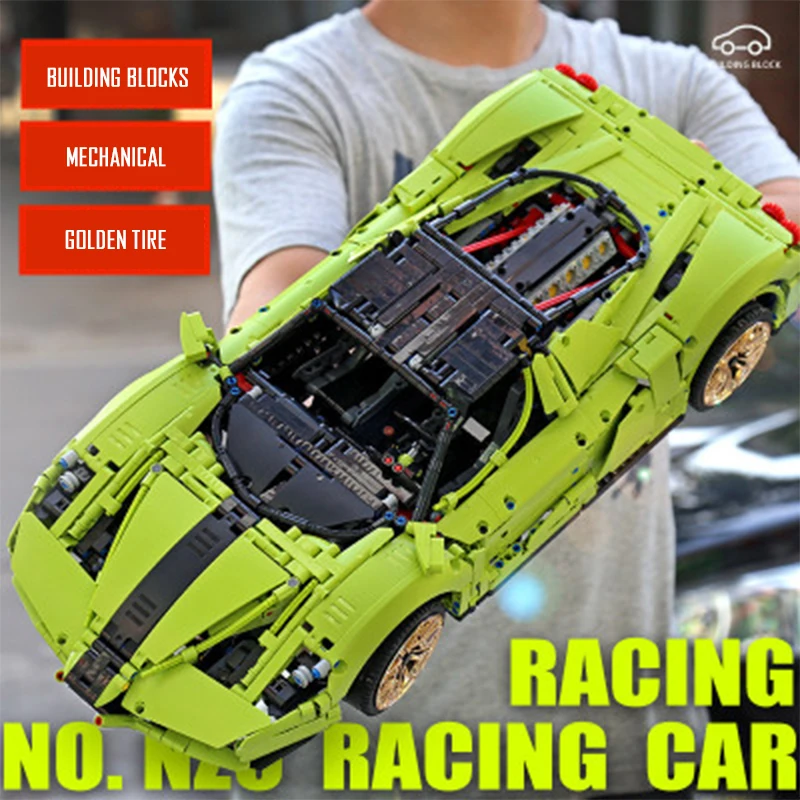 Mould king 13057 Technic Супер гоночный автомобиль Lamborghining sian FKP 37 модель автомобиля