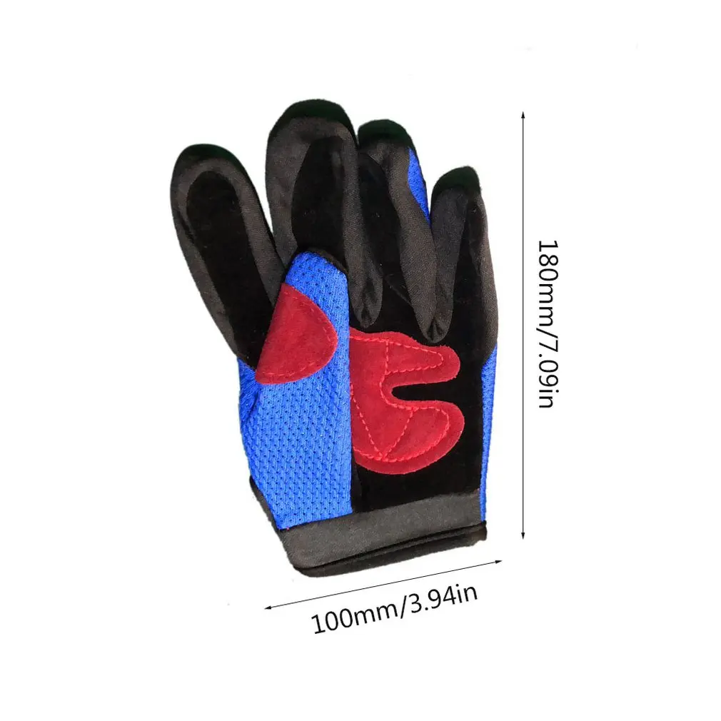 

Children Kids Outdoor Sport Gloves Full Finger Riding Gloves Off-Road Bicycle Motorcycle Breathable Grid Leisure Glove