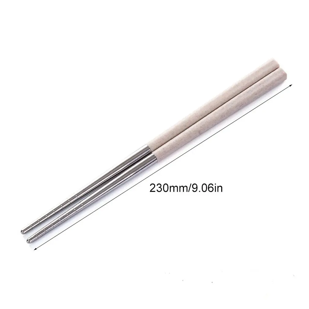 

Chinese Style Non-slip Kitchen Tool Tableware Chopsticks Stainless Steel Household Cooker 23cm Traditional