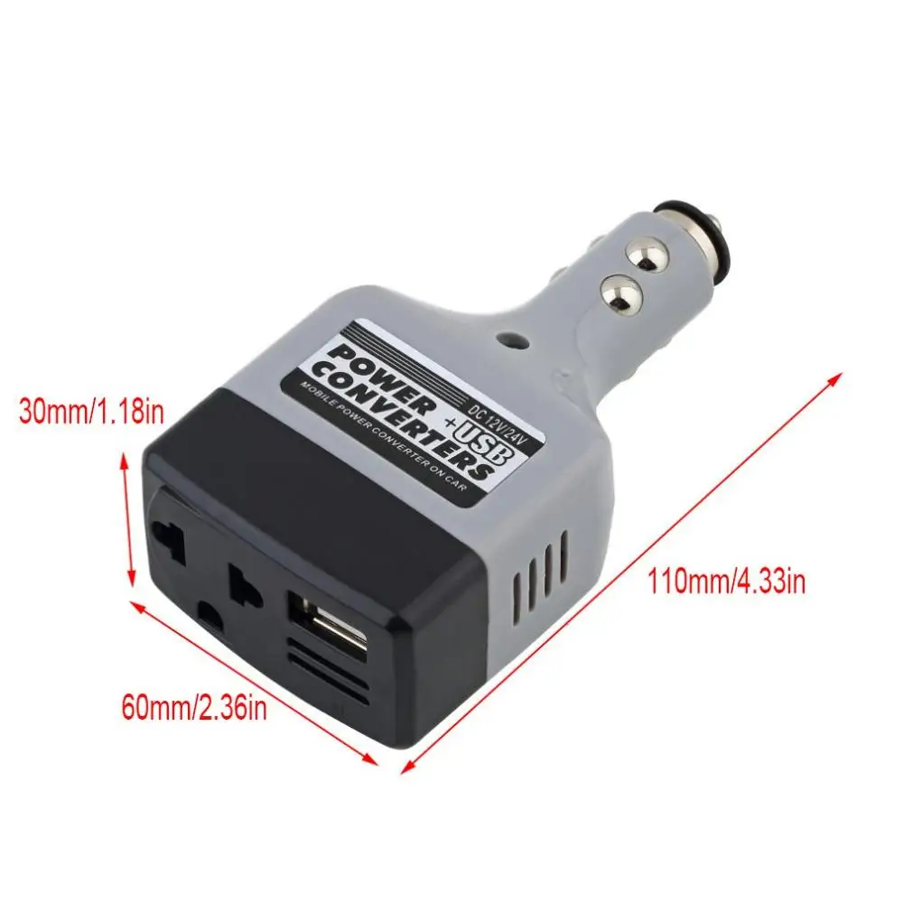 DC 12/24V to AC 220V USB 6V Car Mobile Power Inverter Adapter Converter Charger Used for All Phone 12v | Автомобили и мотоциклы