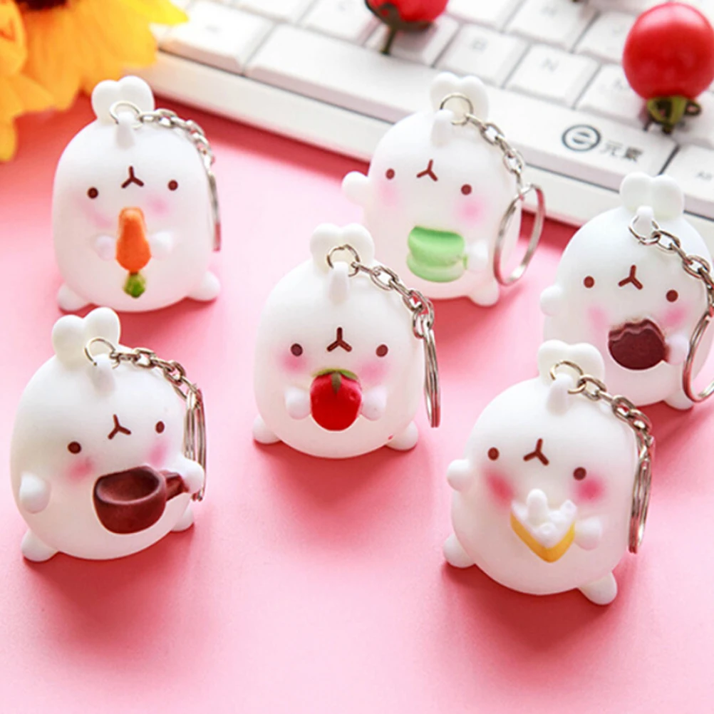 

Kawaii Mini Fat Rabbit Pendant Cute Cartoon Otato Bunny Decor Squishy Slow Rising Squishies Key Chain Phone Straps