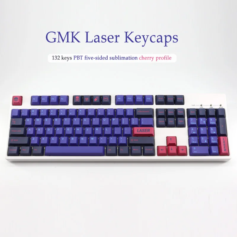 132 Keys GMK Laser Keycaps PBT Five-Sided Sublimation Mechanical Keyboard Keycap Cherry Profile For MX Switch