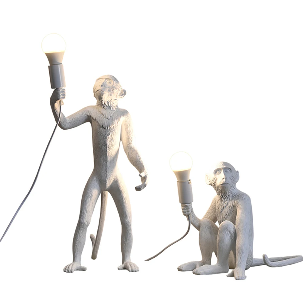 

Modern Minimalist Monkey Led Table Lamp E27 Desk Lights Living Room Bedroom Indoor Lighting Stand Lamp Study Room Reading Lamp