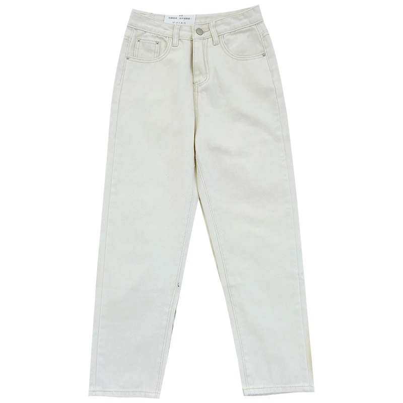 

Yeeloca Spring Classic Basic High Waist Jeans Female Casual Loose Straight Trousers Korean Vintage Light Blue Demin Pants