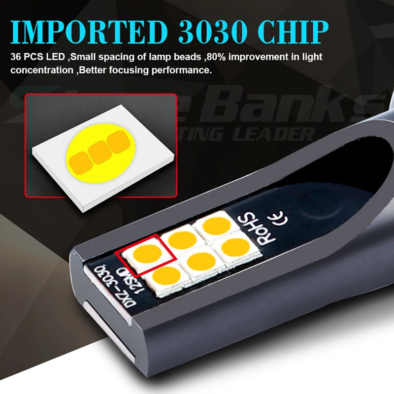 2 шт. H7 светодиодный лампы H1 H3 H11 HB3 HB4 9005 9006 12 3030SMD 1500LM супер яркий Автомобильный
