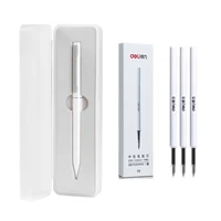 2021 rotate metal sign pen with refill for xiaomi mi pen with pp box 0 5mm switzerland blueblackred refill for office
