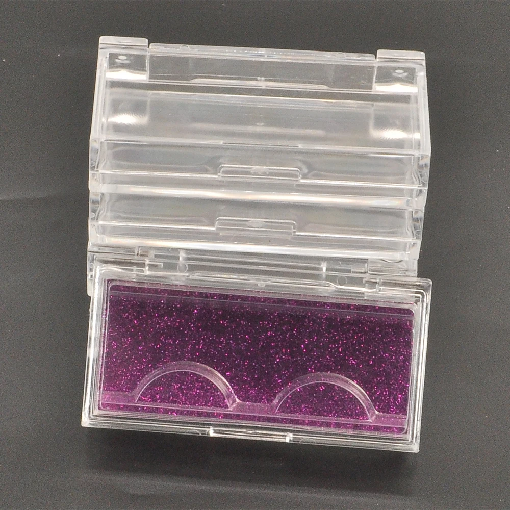 

Wholesale Eyelash Packaging Box Lash Boxes Package Custom Acrylic Pink Glitter False Eyelashes Makeup Storage Case Vendors