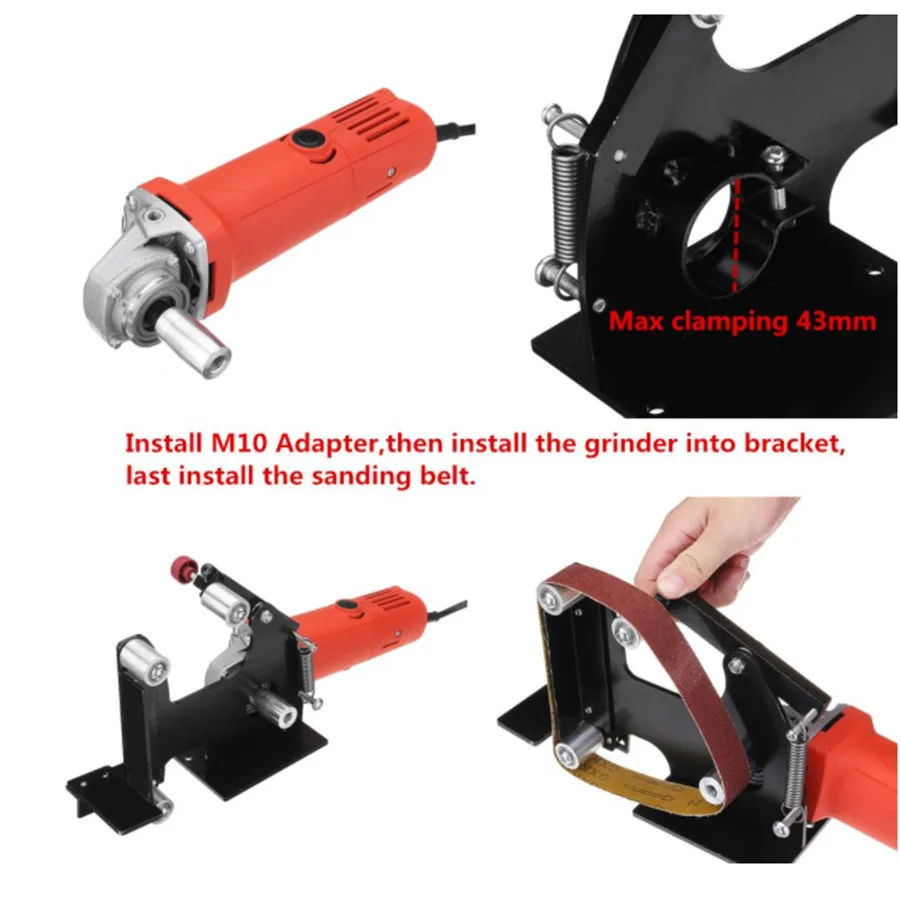 Угловая шлифовальная лента насадка металлический шлифовальный ленточный