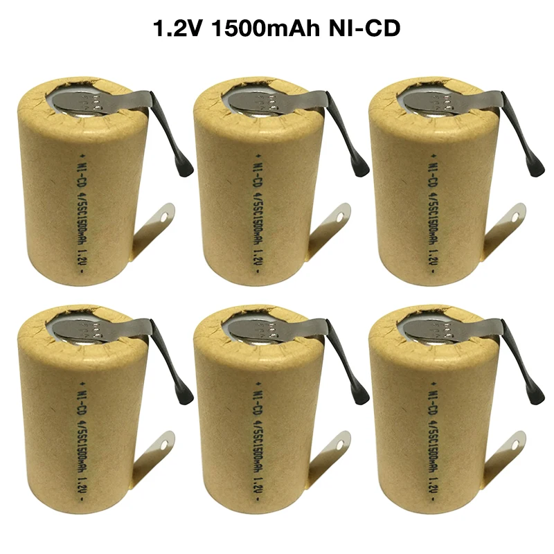 Р р 6 15 шт. 4/5SC SubC 1 2 V 1500 мАч SC Ni CD Перезаряжаемые Батарея сотовый со сварочным