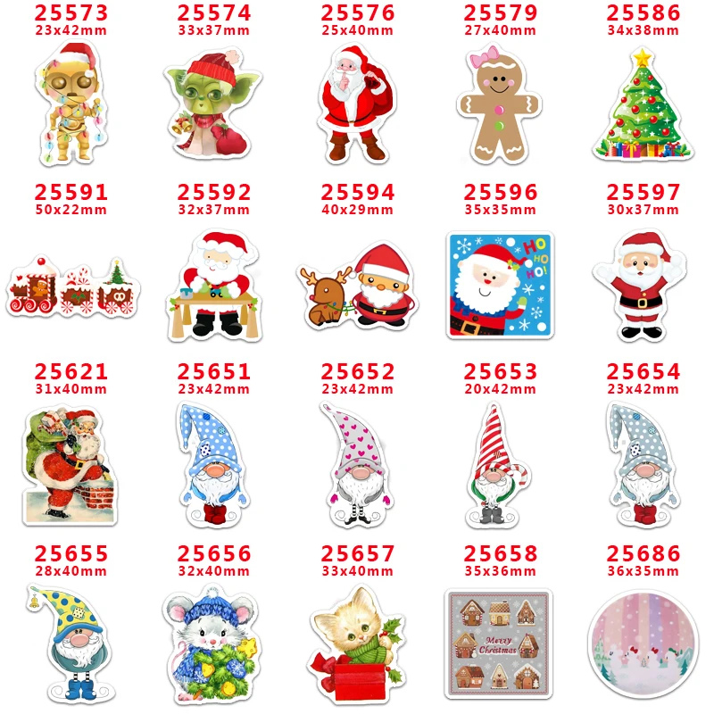 Бесплатная доставка 30 шт. плоское украшение из смолы christmas catoon resin pr25686|Ленты для