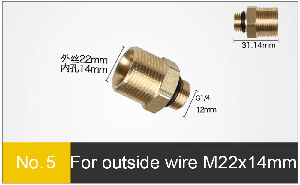 M22x1.5 Мойка высокого давления автомойка мойка высокого давления,керхерМашина для мытья посуды из нержавеющей стали City Wolf для мытья посуды Makita Interscol AR Micheline - Цвет: M22x1.5