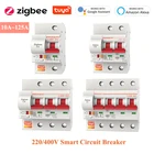220400V Tuya Zigbee 3 умный выключатель 1P 2P 3P 4P IoT воздушный выключатель, Поддержка APP дистанционного Управление Alexa Google домашней автоматизации