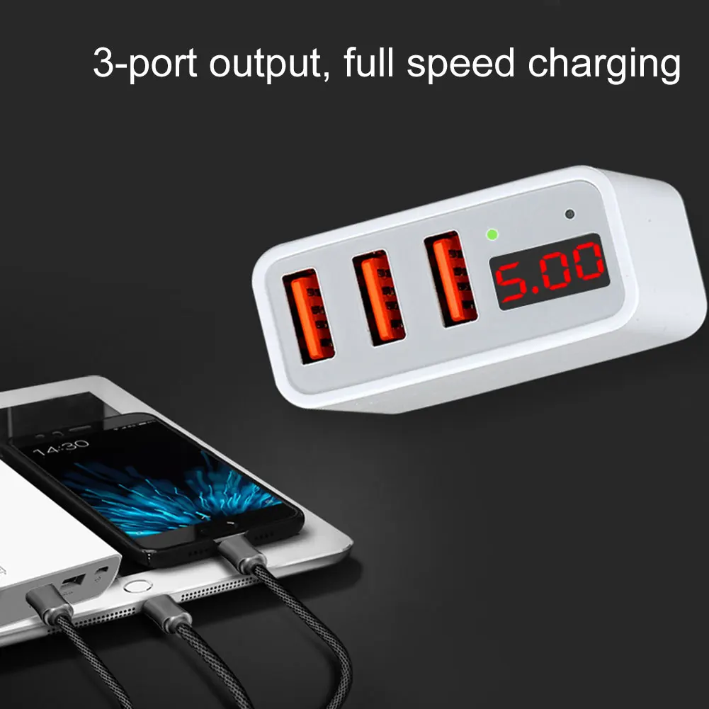 2019 горячий ток дисплей зарядное устройство для сотового телефона портативный 3.4A