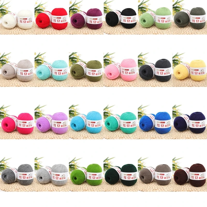 

Soft Thin Cashmere Wool Yarn Multiple Colors Hand-Knitted Yarn Balls Handmade Wool Couture Making Material Supplies